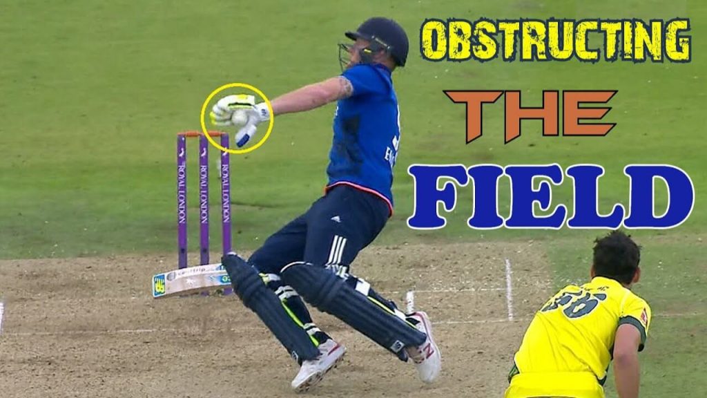 Batsman Out Obstructing Field