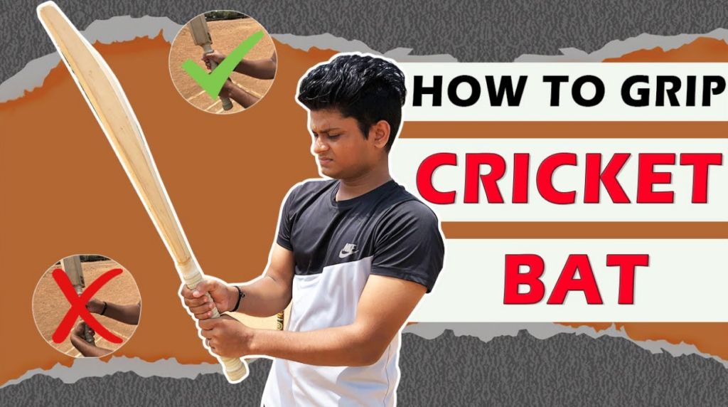 What is the right way to grip a cricket bat?