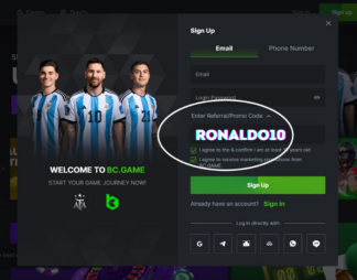 Bonus code Ronaldo10 for BC.Game