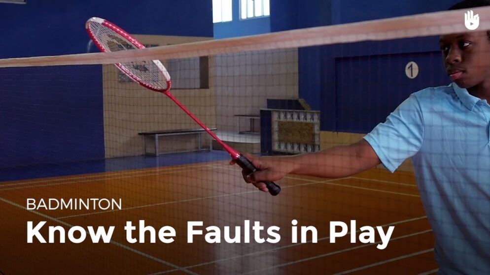 Can a shuttle be hit around the net in badminton?