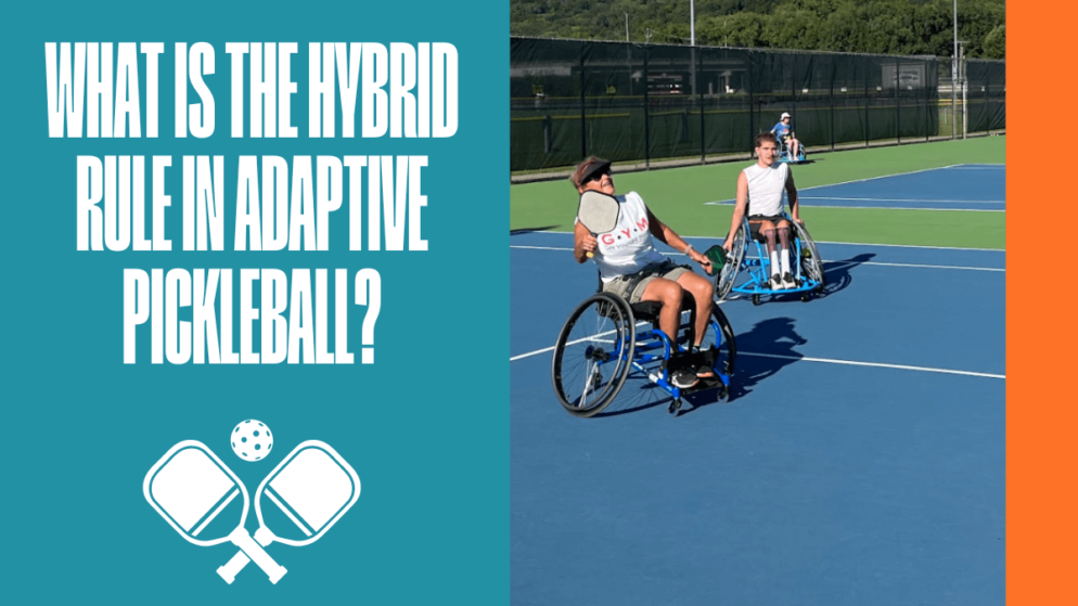 What is the hybrid rule in adaptive pickleball?