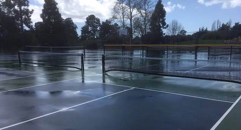 Can you play Pickleball on a wet court?