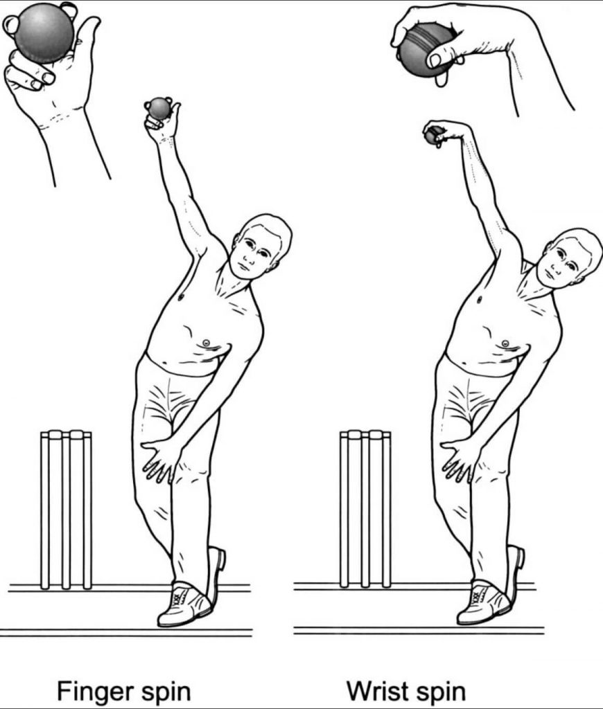 Ways to spin the bowl in cricket - spin bowlers