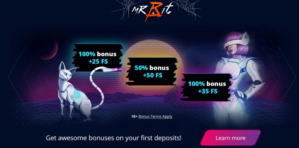 MrBit offers three bonuses on your first three deposits