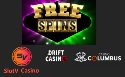 Promo codes for free spins in Slotv, Columbus and DriftCasino