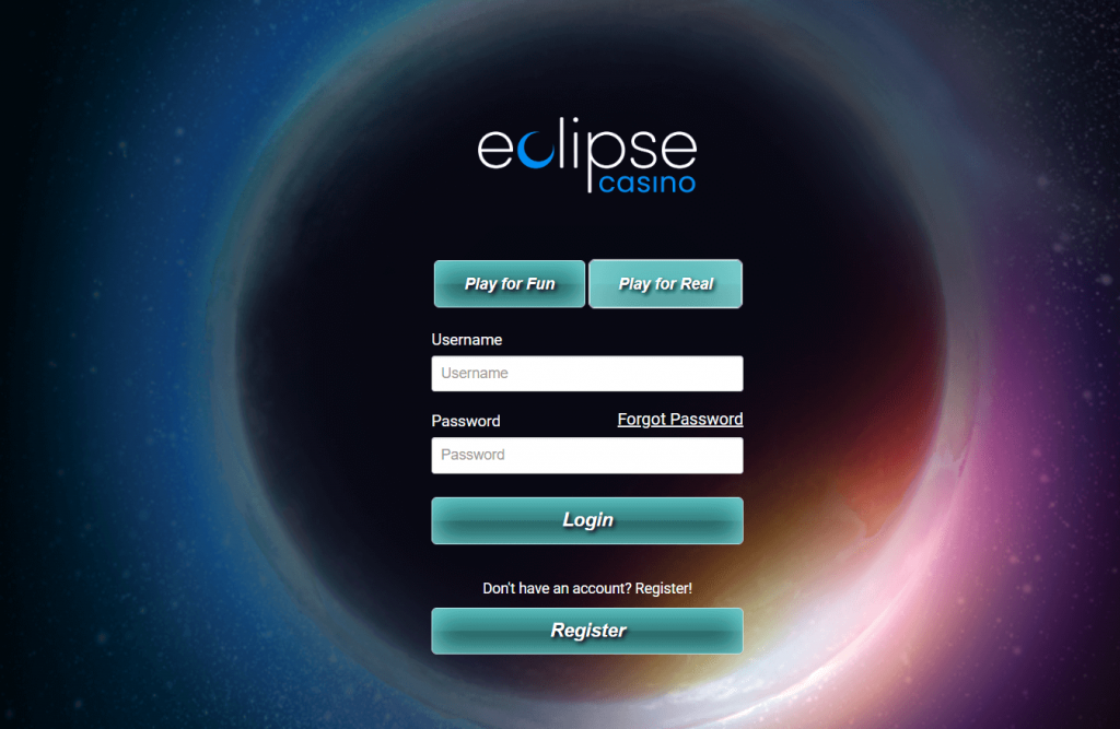 Register at Eclipse Casino