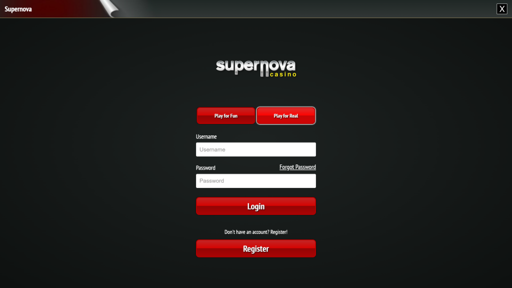 Supernova Casino registration process
