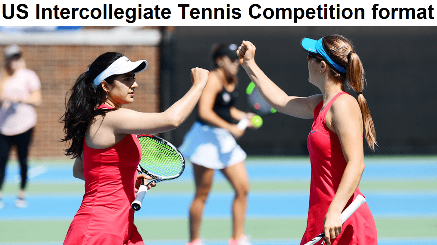 What is the format of the US Intercollegiate Tennis Competition?