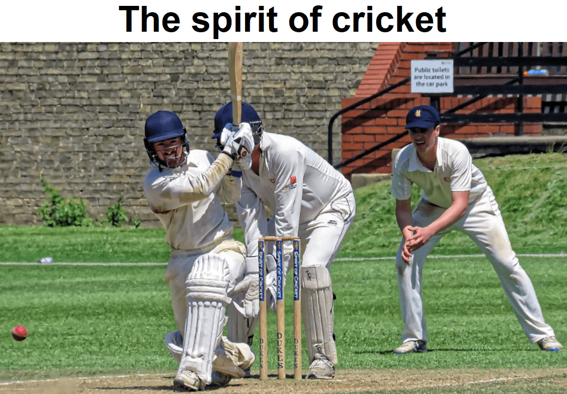 What is the spirit of cricket?