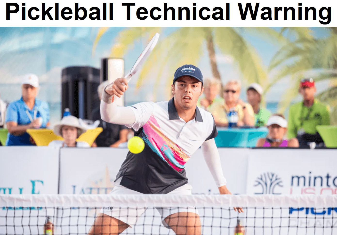 What is a technical warning in pickleball?