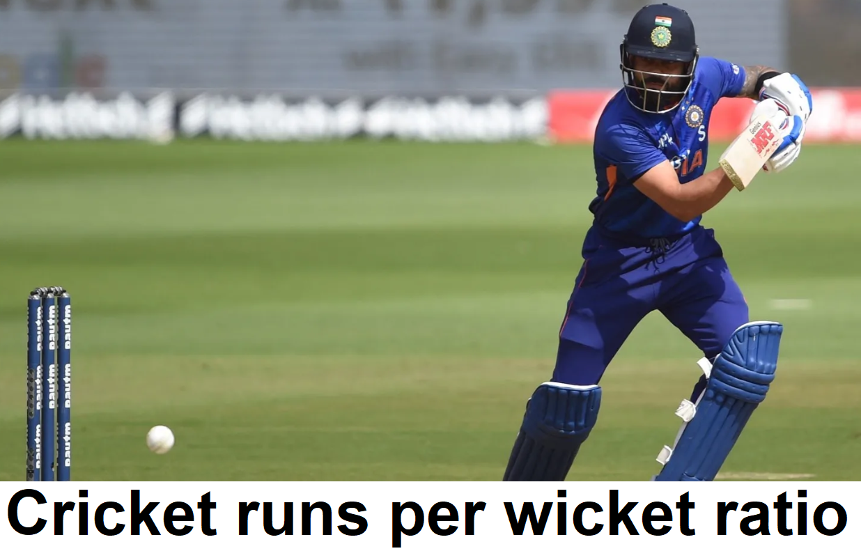 What is the runs per wicket ratio in cricket?